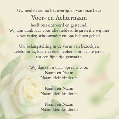 Mooie bedankkaart roos op gewassen achtergrond met foto 3