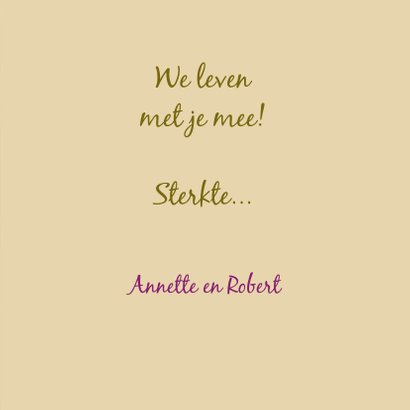 Mooie beterschapskaart met anjer en hart voor een senior 3