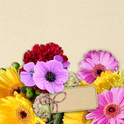 Mooie beterschapskaart met bos bloemen 3