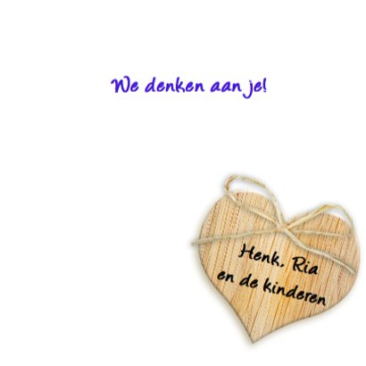 Mooie beterschapskaart met lila bloemen vlechtwerk en hartje 3