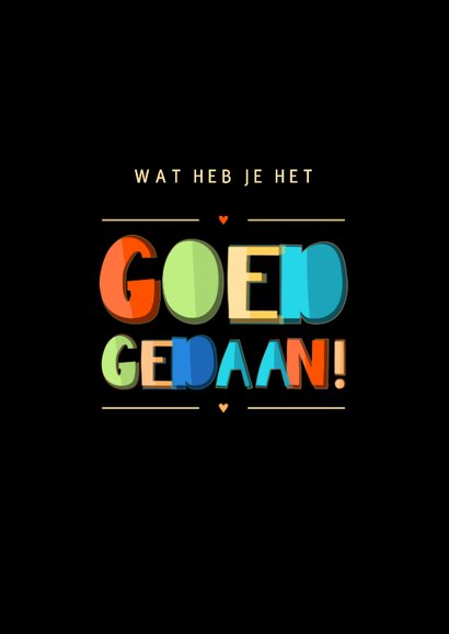 Mooie grafische kaart geslaagd of gezakt trots op jou topper 2