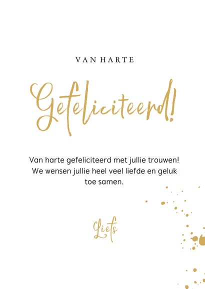 Mooie kaart champagneglazen met spetters en hartjes 3