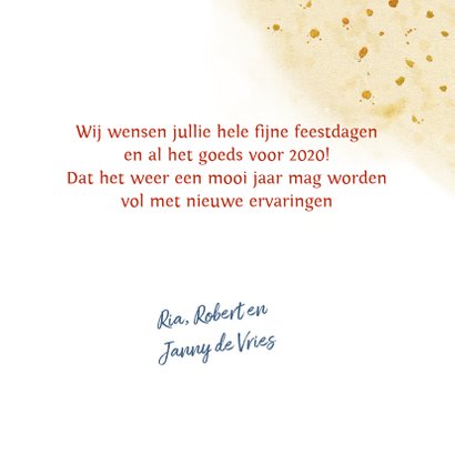 Mooie kaart met kerstrozen op gewassen ondergrond 3
