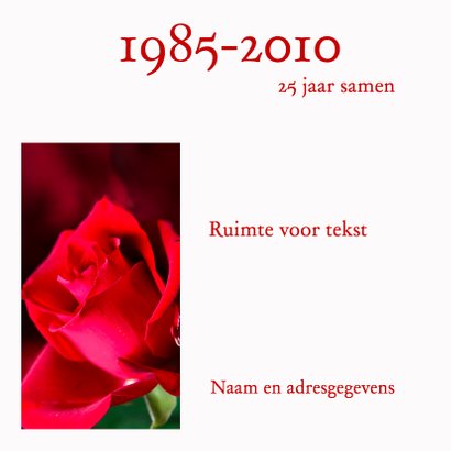 Mooie kaart met rode roos 3