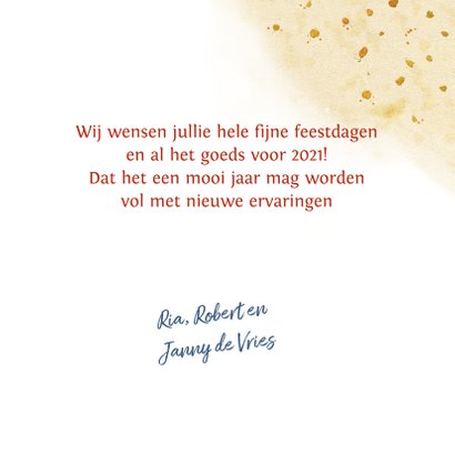 Mooie kerstkaart met lelies en rhododendron 3