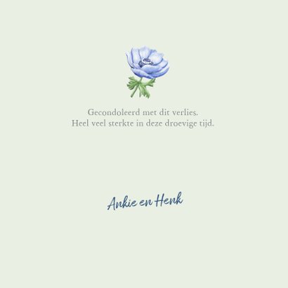 Mooie klassieke condoleancekaart met bloemen 3