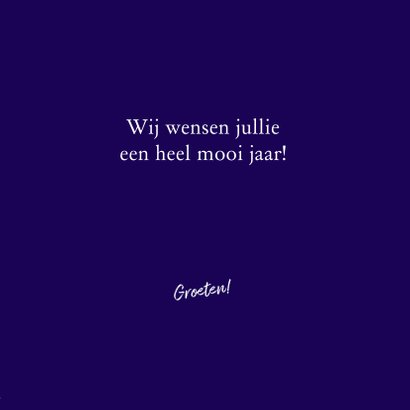 Mooie nieuwjaarskaart met krullen, sterren en kersttakje 3
