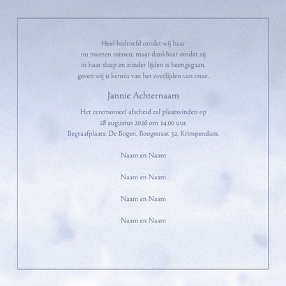 Mooie rouwkaart met bloem op gewassen achtergrond met foto 3