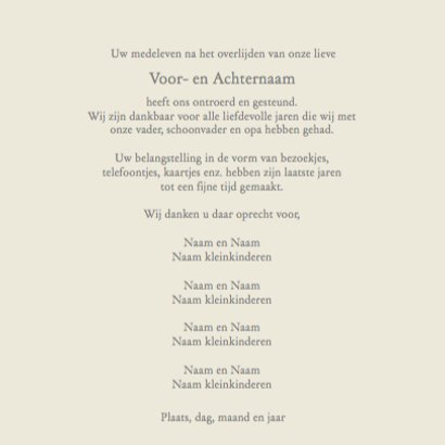 Mooie stijlvolle bedankkaart met foto en tekstvoorstel 3