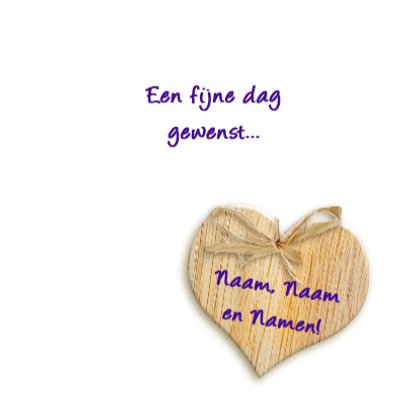 Mooie verjaardagskaart met lila bloemen en hartje met wens 3