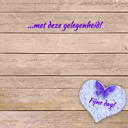 Mooie verjaardagskaart, vlinder op bloemen en hart 3