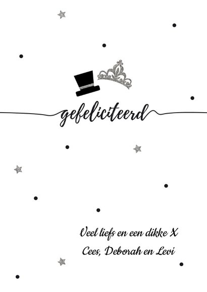 Mr & Mrs getrouwd felicitatie kaart 3