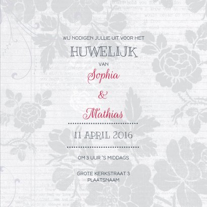 Mr & Mrs Trouwkaart Schoolbord 3