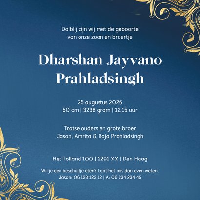 Multicultureel geboortekaartje voor een broertje 3