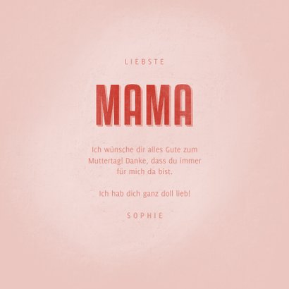Muttertagskarte mit Typografie, Foto und Herzen 3