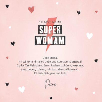 Muttertagskarte 'Superwomam' 3