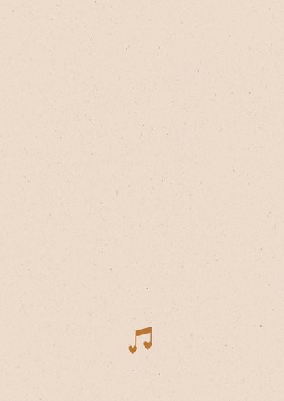 Muziek trouwkaart saxofoon en jazzy vintage typografie Achterkant