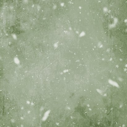 Natuurlijke kerstkaart groen dennentakje sneeuw Achterkant