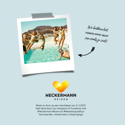 Neckermann vakantiekaart met polaroid fotokader 2