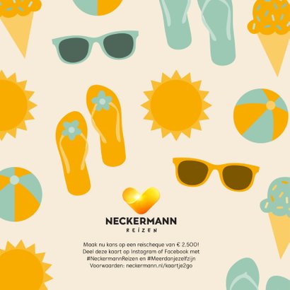 Neckermann vakantiekaart met zomerse figuren en eigen foto 2