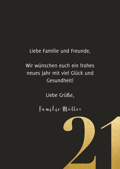 Neujahrskarte 2021 mit Fotohintergrund 3