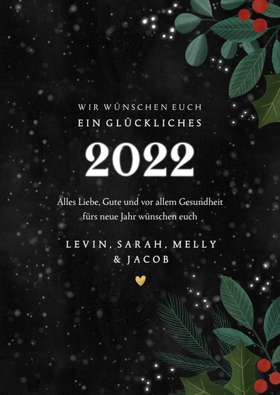Neujahrskarte 2022 botanisch 3