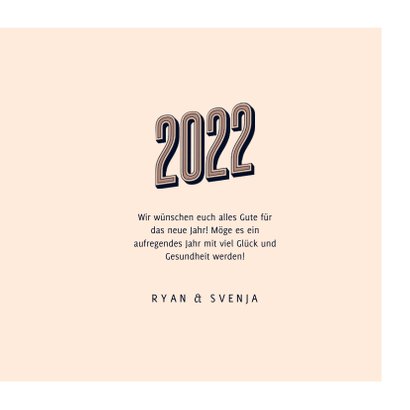 Neujahrskarte 2022 Typografie 3
