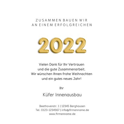 Neujahrskarte Baubranche 2022 Mutter 3
