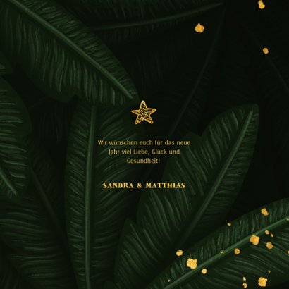 Neujahrskarte botanisch Dschungel Blätter 3