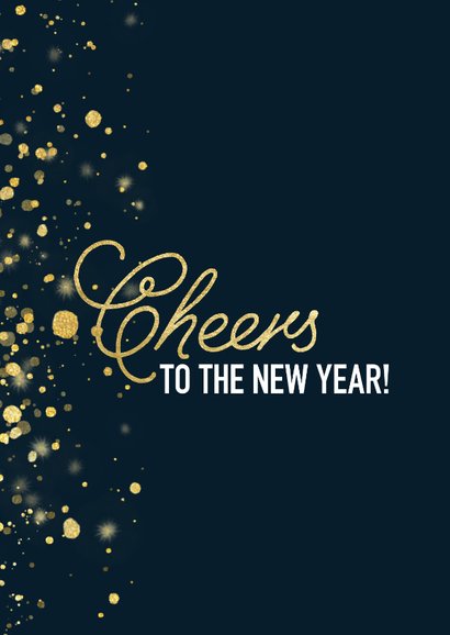 Neujahrskarte 'Cheers to the new year' mit Foto 2