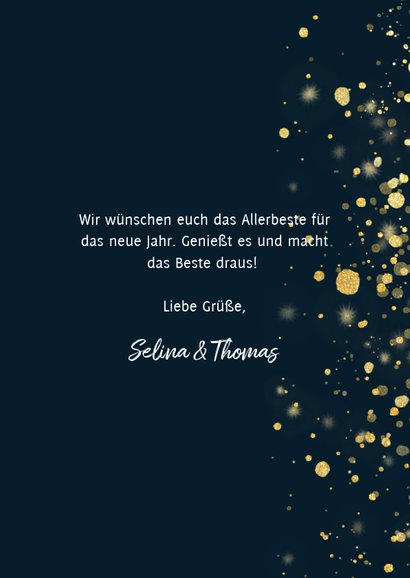 Neujahrskarte 'Cheers to the new year' mit Foto 3