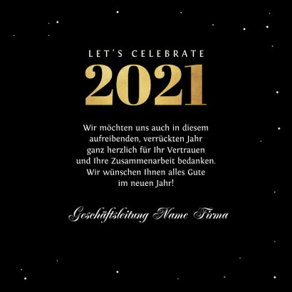 Neujahrskarte Firma Sternenhimmel 3