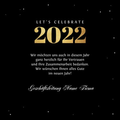 Neujahrskarte Firma Sternenhimmel 3