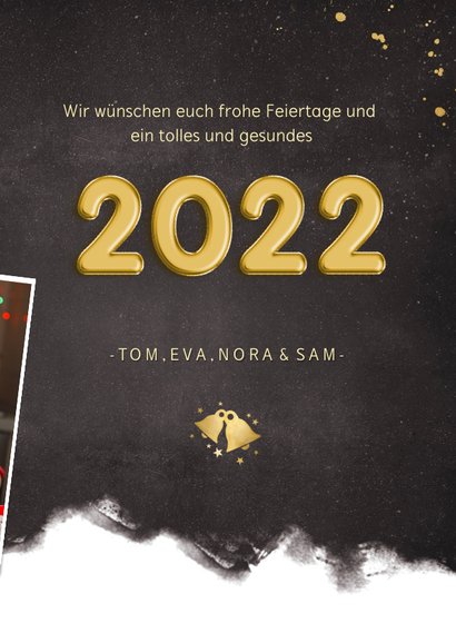 Neujahrskarte Fotocollage 2022 Folienballon 3