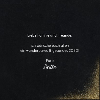 Neujahrskarte Goldlook mit Foto & Herz 3