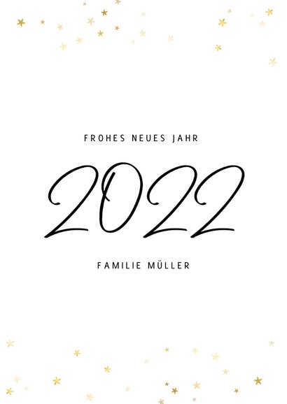 Neujahrskarte handgeschriebene 2022, Fotos und Sterne 3