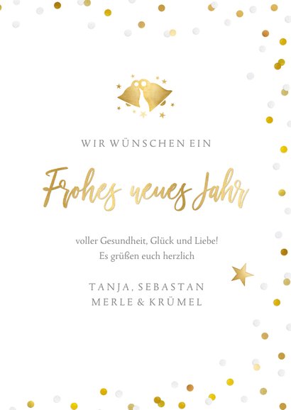 Neujahrskarte mit Fotos und Konfetti 3