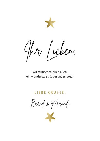 Neujahrskarte mit Sternen '365 neue Chancen für 2022' 3