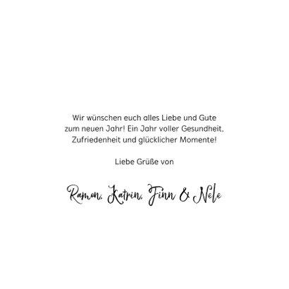 Neujahrskarte 'New Year' mit Foto und Sektglas 3