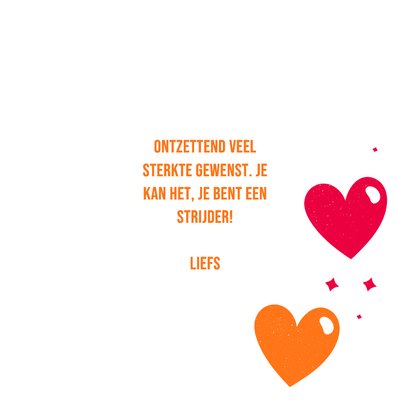 Nierstichting sterkte kaart je bent een strijder met hartjes 3
