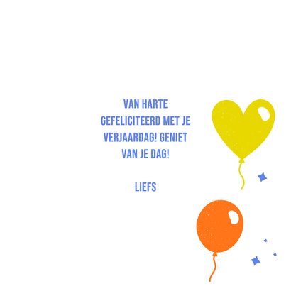 Nierstichting verjaardagskaart vrolijk met ballonnen 3