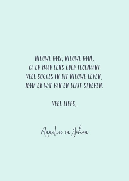 Nieuwe baankaart met jongen op zijn werk in stripverhaaltje 3