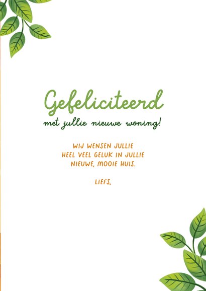 Nieuwe woning felicitatie nieuw stekkie plant verhuisd 3