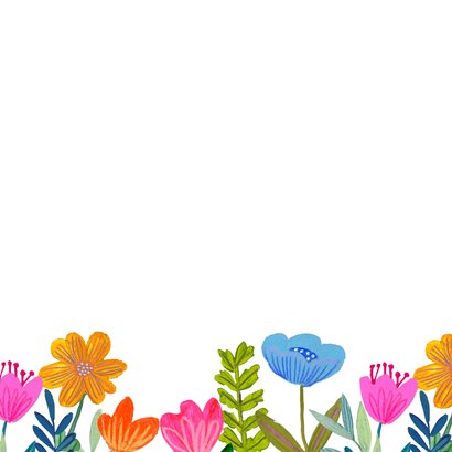 Nieuwe woning kaart kleurrijke huisjes bloemen geluk 2