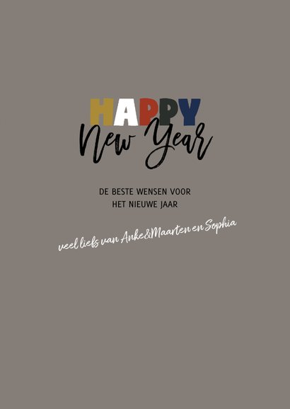Nieuwjaar 2019 gekleurde cijfers 3