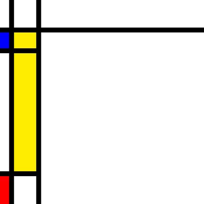 Nieuwjaar de stijl van Mondriaan Achterkant