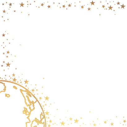 Nieuwjaar goud wereldbol met sterren 2019 2