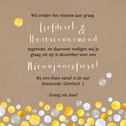 Nieuwjaar Gouden Champagne bubbelhart 2023 3