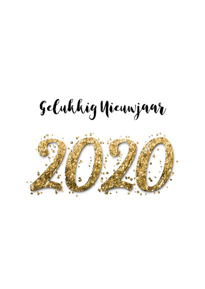 Nieuwjaars borrel confetti goud 2