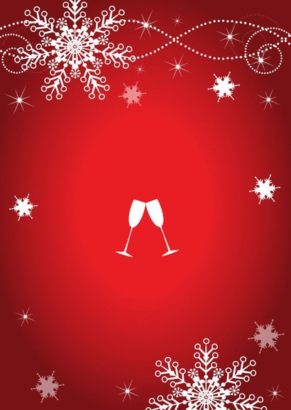 Uitnodiging kerstborrel rood 2